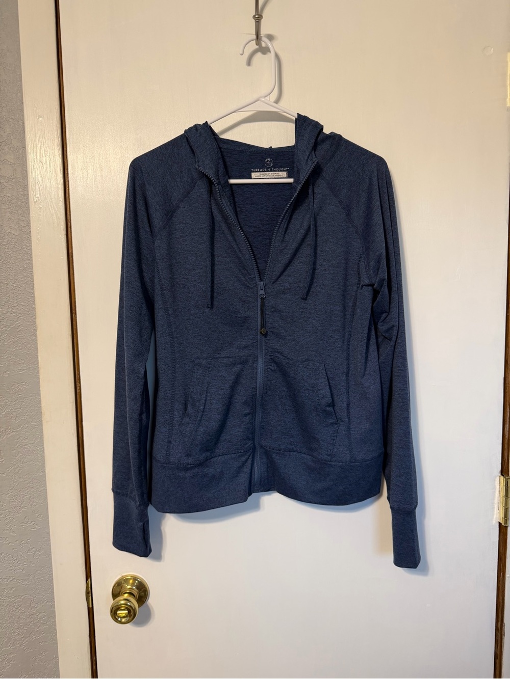 Threads 4 Thought Heathered Navy Full-Zip Hoodie